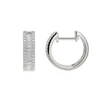 0.51 Karat Diamant-Kreolen 750/18 K Weissgold