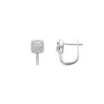 0.51 Karat Diamant-Kreolen 750/18 K Weissgold