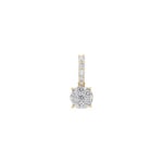 0.51 carats diamants pendetif or jaune 750/18 ct