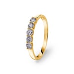 0.51 Karat Diamanten Damenring 750/18 K Gelbgold