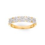 0.51ct Diamond Eternity Ring 750/18 K Yellow Gold - RI-69823-GG