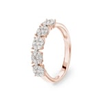 0.51 Karat Diamanten Mémoire Ring 750/18 K Roségold