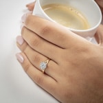 0.51 carats diamants bague de fiançailles or jaune 750/18 ct - RI-69201-GG