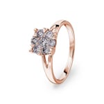 0.51 carats diamants bague de fiançailles or rosé 750/18 ct