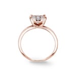 0.51 carats diamants bague de fiançailles or rosé 750/18 ct - RI-69201-RG