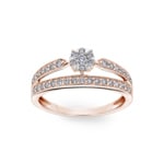 0.51 Karat Diamanten Verlobungsring 750/18 K Roségold - RI-72101-RG