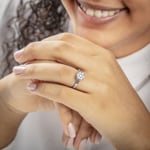 0.51 carats diamants bague de fiançailles or gris 750/18 ct - RI-69201-WG