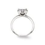 0.51 carats diamants bague de fiançailles or gris 750/18 ct - RI-69201-WG