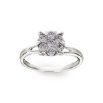 0.51 carats diamants bague de fiançailles or gris 750/18 ct - RI-69201-WG