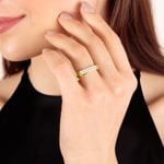 0.51ct Diamond Ring 750/18 K Yellow Gold - RI-69901-GG