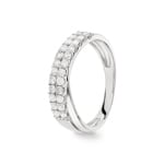 0.51 carats diamants bague or gris 750/18 ct