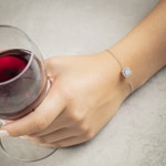 0.51ct Diamond Halo Bracelet 750/18 K White Gold - AR-69468-WG