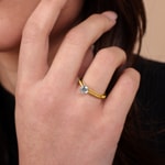 0.51ct Diamanten Solitärring 750/18 K Gelbgold - RI-01586-GG