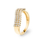 0.54ct Diamond Ring 750/18 K Yellow Gold