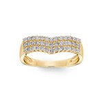 0.54 Karat Diamanten Damenring 750/18 K Gelbgold - RI-69349-GG