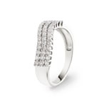 0.54 Karat Diamanten Damenring 750/18 K Weissgold