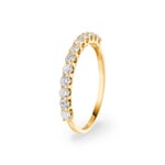 0.54 Karat Diamanten Mémoire Ring 750/18 K Gelbgold