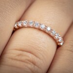 0.54ct Diamond Eternity Ring 750/18 K Rose Gold - RI-69204-RG