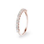 0.54 Karat Diamanten Mémoire Ring 750/18 K Roségold