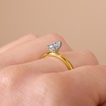 0.55ct bague solitaire poire or jaune 750/18 ct - RI-07266-GG