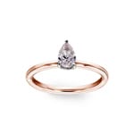 0.55ct bague solitaire poire or rosé 750/18 ct - RI-07266-RG