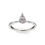 0.55ct bague solitaire poire or gris 750/18 ct - RI-07266-WG