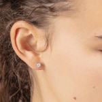 0.60ct Diamond Solitaire Stud Earrings 750/18 K Rose Gold, 6 Prongs - CGOR002-030-RG