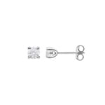 0.60 carats diamants clous d'oreilles solitaire or gris 750/18 ct, 4 griffes