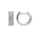 0.61 Karat Diamant-Kreolen 750/18 K Weissgold