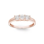 0.63 Karat Trilogie Diamantring 750/18 K Roségold - RI-42597-RG