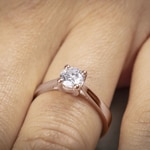 0.70ct GIA Diamond Engagement Ring 750/18 K Rose Gold in 4 Prongs - CGSO001-070-RG