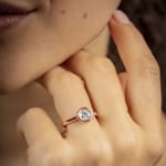 0.70 Karat GIA-Diamant Verlobungsring 750/18 K Roségold in Zargenfassung - CGSO003-070-RG