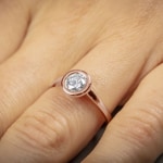 0.70 Karat GIA-Diamant Verlobungsring 750/18 K Roségold in Zargenfassung - CGSO003-070-RG