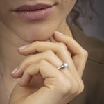 0.70ct GIA Diamond Engagement Ring 750/18 K White Gold in 4 Prongs - CGSO001-070-WG