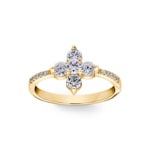 0.70ct Diamond Ring 750/18 K Yellow Gold - RO44GG