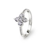 0.70 Karat Diamantring 750/18 K Weissgold