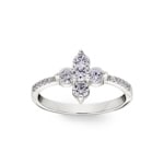0.70ct Diamond Ring 750/18 K White Gold - RO44WG