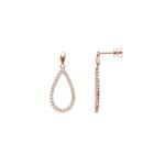 0.72ct Diamond Drop Earrings 750/18 K Rose Gold
