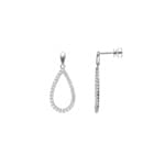 0.72 carats diamants clous d'oreilles or gris 750/18 ct