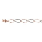 0.74 carats diamants bracelet or rosé 750/18 ct - AR-24331-RG