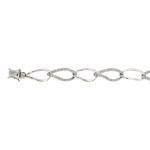 0.74 carats diamants bracelet or gris 750/18 ct - AR-24331-WG