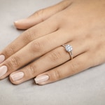 0.74 Karat Diamanten Verlobungsring 750/18 K Gelbgold - RI-69318-GG