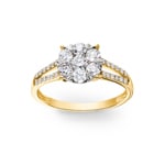 0.74 Karat Diamanten Verlobungsring 750/18 K Gelbgold - RI-69318-GG