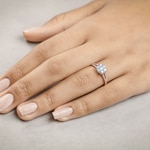 0.74 Karat Diamanten Verlobungsring 750/18 K Roségold - RI-69318-RG