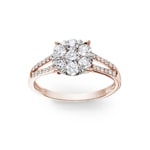 0.74 Karat Diamanten Verlobungsring 750/18 K Roségold - RI-69318-RG