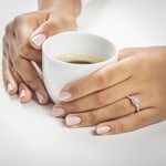 0.75 Karat Diamanten Halo Verlobungsring 750/18 K Roségold - RI-69532-RG