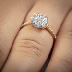 0.75 Karat Diamanten Verlobungsring 750/18 K Gelbgold - RI-69271-GG