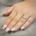 0.75 carats diamants bague de fiançailles or jaune 750/18 ct - RI-69295-GG