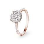 0.75 Karat Diamanten Verlobungsring 750/18 K Roségold