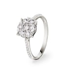 0.75ct Diamond Engagement Ring 750/18 K White Gold